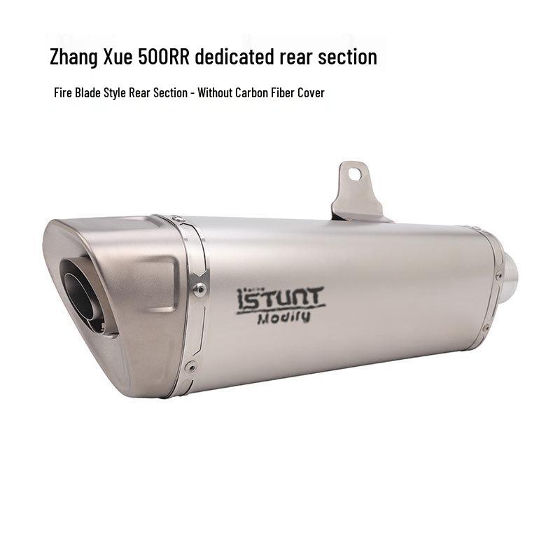 Zhangxue 500RR Modified Exhaust Pipe with Valve - Front and Tail Sections