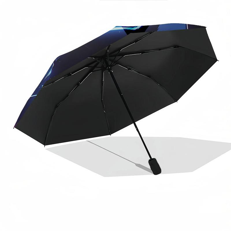 Neon Cat,Paw Print Automatic Folding Umbrella Compact 8 rib Design,Unique Style,Suitable for Everyday Outdoor Use,Perfect Gift for Fri