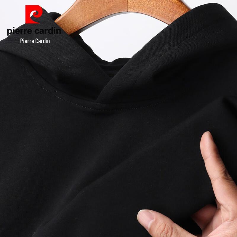 Pierre Cardin Men's Solid Milk Silk Blend Hooded Sweatshirt