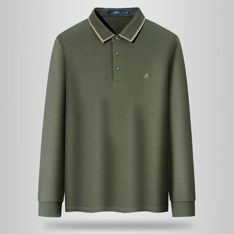 Men's Wool Silk Blend Long-Sleeve Polo Shirt