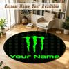 Round Rug Custom NameMonster Energy Pattern Non Slip Carpet Home Floor Decor