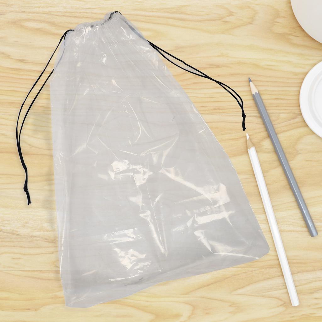 Clear Drawstring Bag Transparent Storage Bag for Sports Events Concerts Travel Lunch School Office Quick Security Check Large