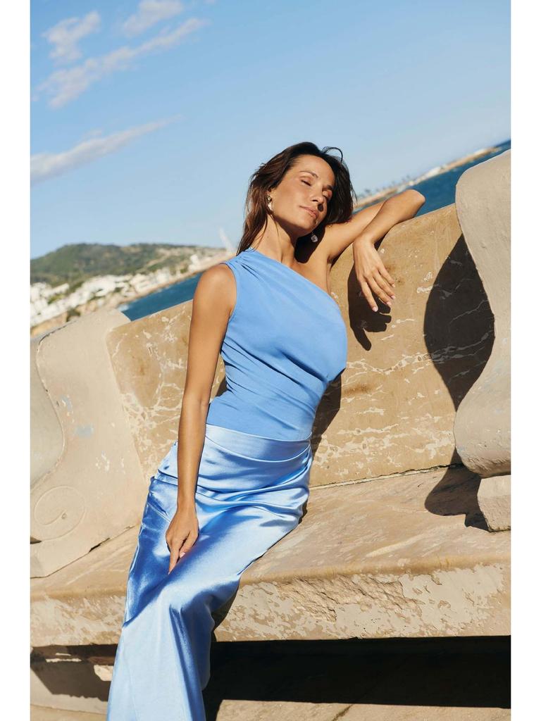 2026 Spring European & American Asymmetrical Neck Sleeveless Open Back Bodycon Dress