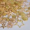 Two Color Mixed Vintage Ethnic Sun Moon Star Pendant DIY Jewelry Making Supplies Women/Men Accessories Metal Charms Components