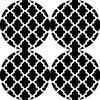 Set of 4 Round Table Mats 4D 33 Cm - Morocco Night | Eco-friendly Felt, HD Print, Wash 40 °C, Bertoni