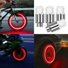 4Pcs Red Car Wheel Tire Tyre Air Valve Stem LED Lights Caps Cover  Accessories