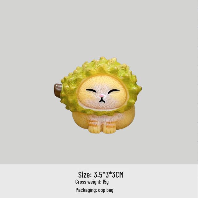 Little Prince Cute Kitten Durian Resin Ornament for Car or Home Decor
