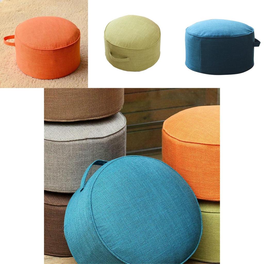 Tatami Round Floor Pillow Seat Comfortable Cotton Linen Cushion For Relaxation