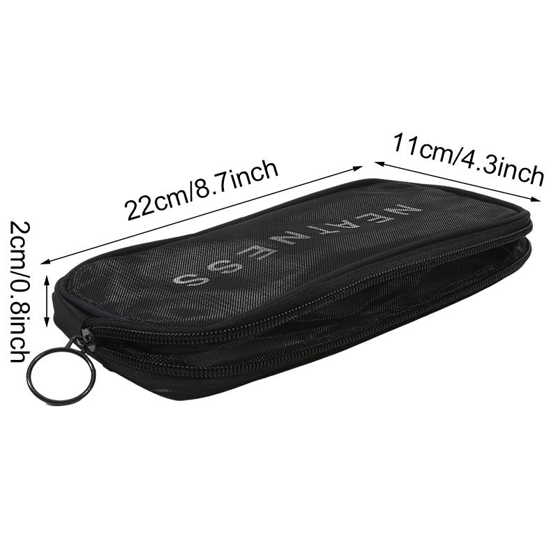 Transparent Mesh Makeup Bag Storage Case Zipper Make Up Bags 3 Size Women Travel Toiletry Wash Cosmetic Bag