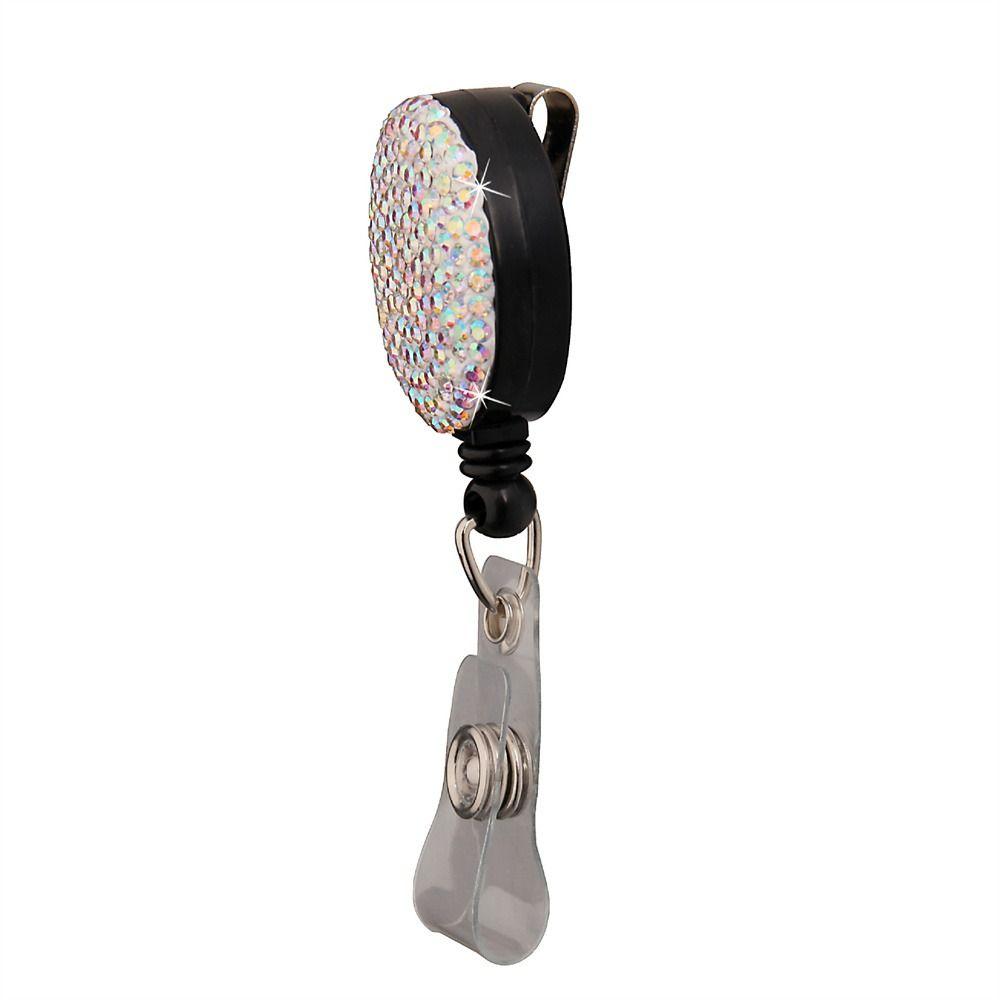 Chest Card Nurse Badge Reel Sparkle Easy Pull Buckle Retractable Badge Holder  Doctor Hospital