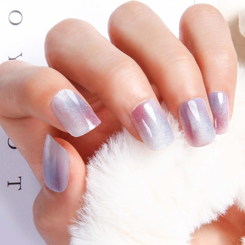 Cat's Eye Hand-made Nail Wear Nail Smudge Square Head Short Nail Art Piece Removable Fake Nail Art Nail Art