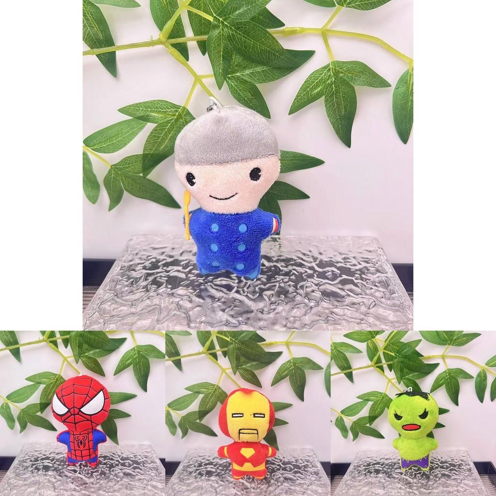 Marvel Avengers Spider-man Plush Toy Soft Keychain With Iron Man And Hulk Designs For Kids