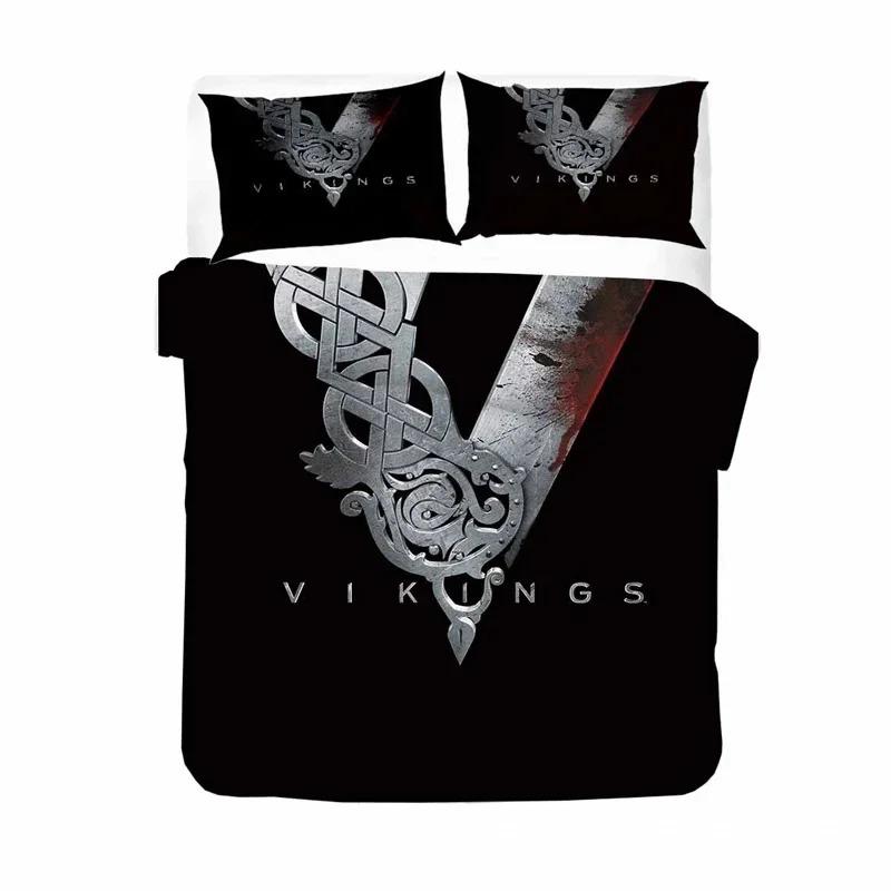 Viking Duvet Cover Collection Mjollnir Bedding Collection Scandinavian Folklore Motifs Northern Germanic Culture Comforter Cover Pillowcases