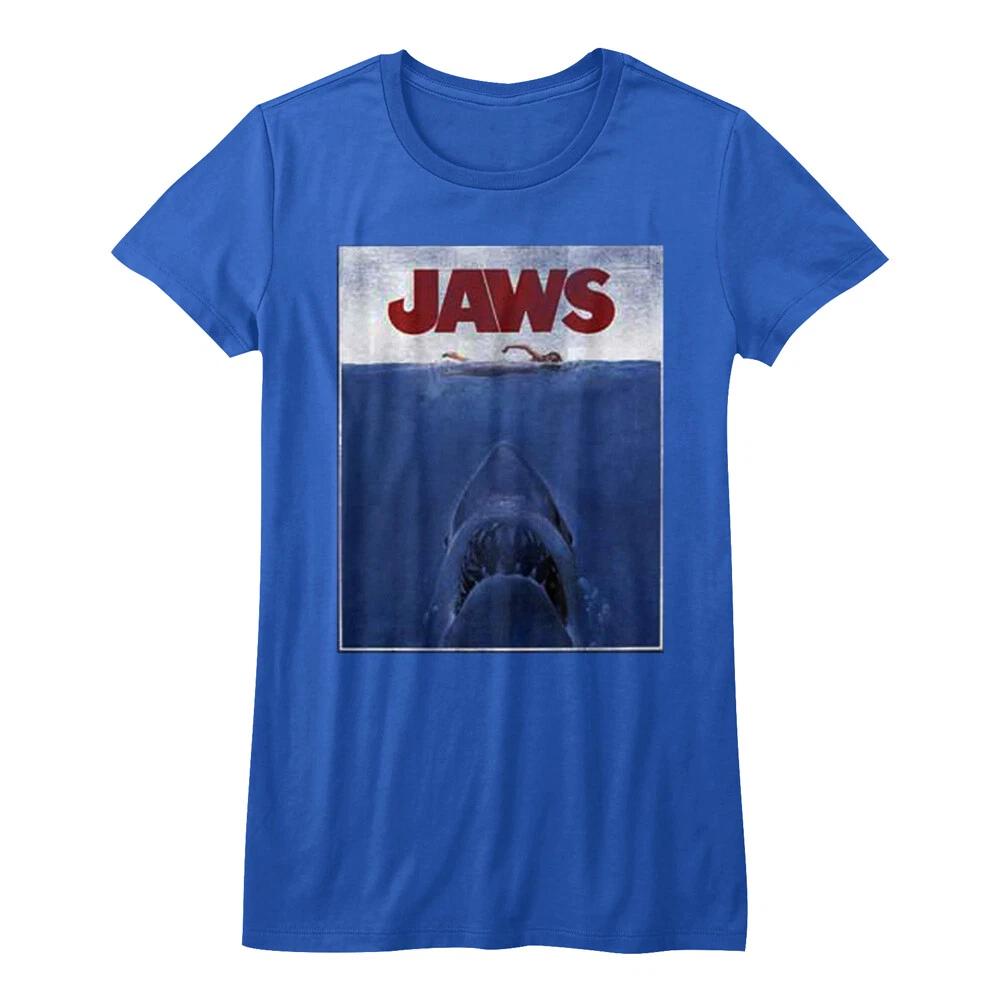 Jaws Movie Poster Coming From The Deep Women s Fitted T Shirt XL