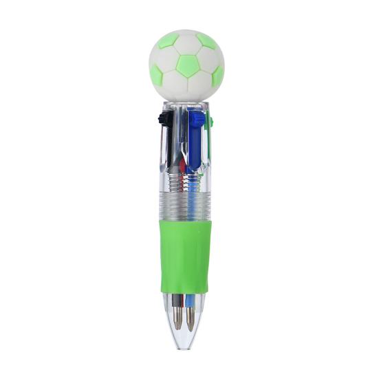 

2Pcs Retractable Ballpoint Pen Cartoon Sports Ball 4-Color Mini Journal Pen with Football Basketball Rugby Toppers Fun School Supply Gift for Kids I