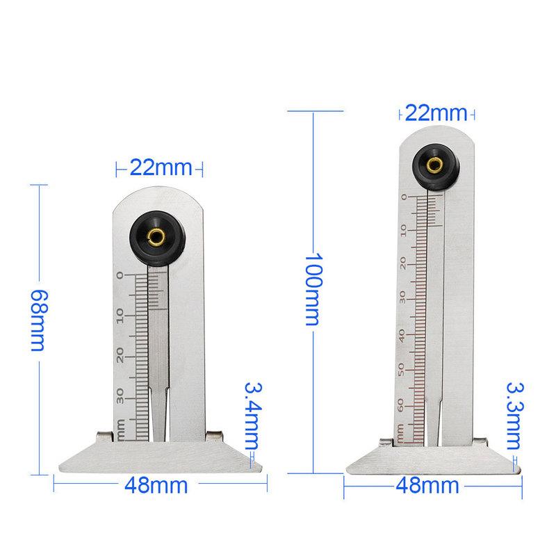 1pc Car Stainless Steel Wheel Thickness Measuring Ruler Tool 0-30/0-60mm Tyre Tire Tread Depth Digital Gauge Auto Accessories