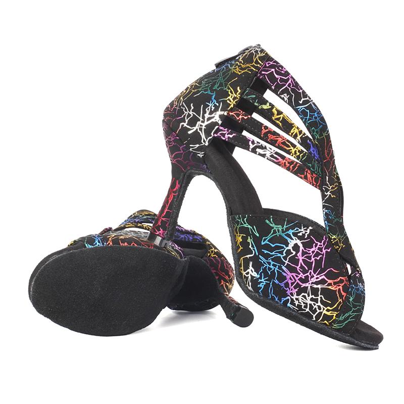 Scarpe da Ballo Latino con Strass Suola Morbida Donna Scarpe da Ballo di Piazza per Feste Tacco 90mm