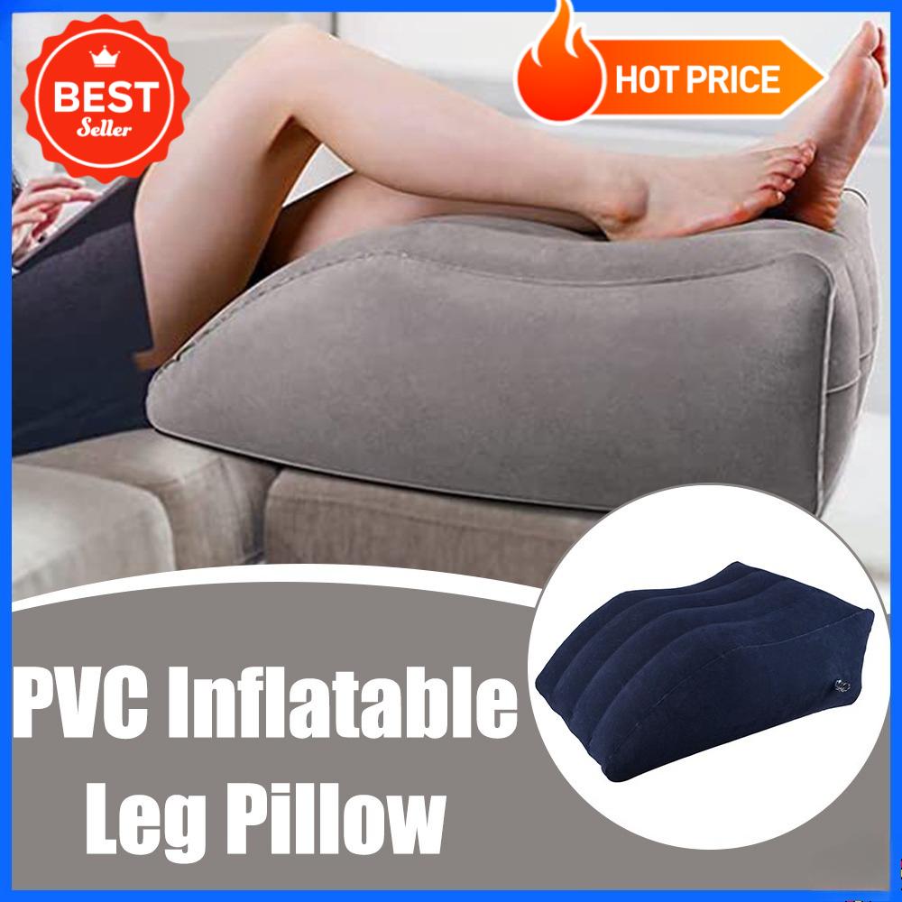 Aufblasbares Beinpolster für verbesserte Blutzirkulation, Tragbar & Verstellbar, Dunkelblaues Nylon-Bezug, Ideal für Zuhause, Reisen