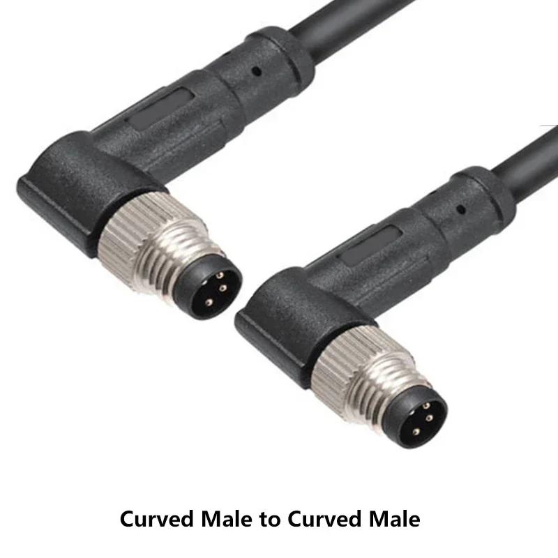 M8 10M PUR/PVC Shield Cable Double Plug Male Female Adapter Waterproof Aviation Connector Power Charger 3Pin 4Pin 5Pin 6Pin 8Pin