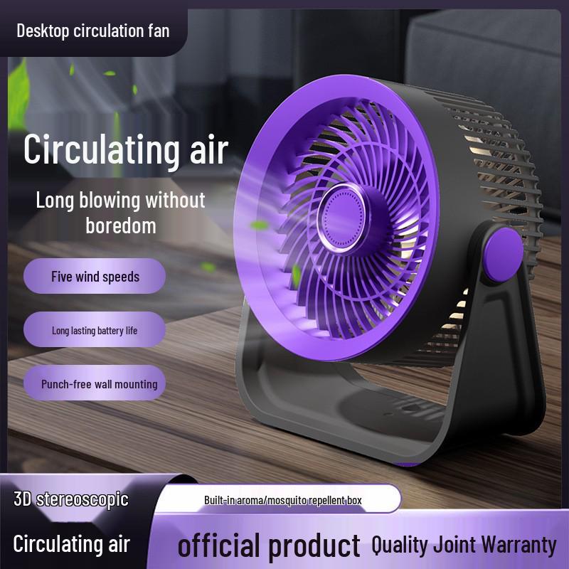 Multi-Angle Aroma Night Light Desk and Hanging Fan