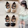 Girls' Retro Princess-style Leather Shoes with Soft Soles, Fashionable Princess Shoes, New Autumn Non-slip Single Shoes for Little Girls