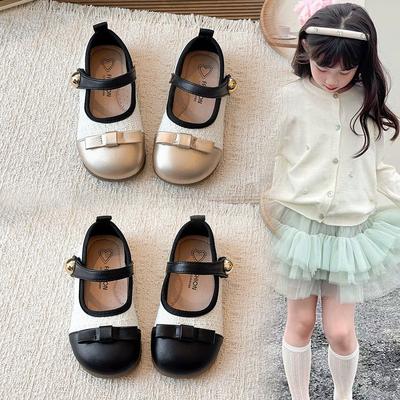 Girls' Retro Princess-style Leather Shoes with Soft Soles, Fashionable Princess Shoes, New Autumn Non-slip Single Shoes for Little Girls