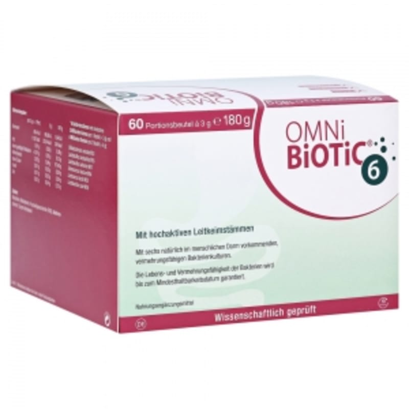 

Омнібіотик Молочнокислі бактерії (ОМНІ БІОТІК) 6 Типів 180 Г (60 пакетиків * 3 г) - Основні