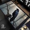 Dark Style Crow Mouse Pad large keyboard mouse desk pad nonslip rubber gaming mouse pad laptop mouse carpet HYBXXC Desk Mat
