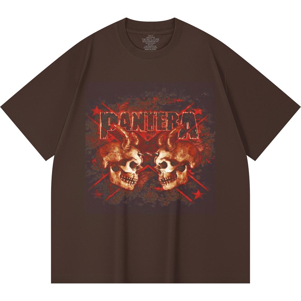 230 Gsm 100% Bomuld Heavy Metal T-shirt Rockband Populær Musik Print Unisex Tung Bomuld T-shirt