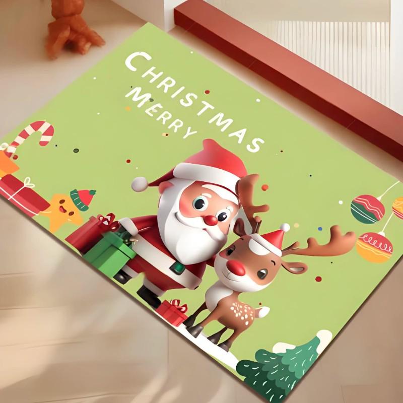 Non-Slip Christmas Rug - Quick-Dry & Absorbent Bathroom Floor Mat