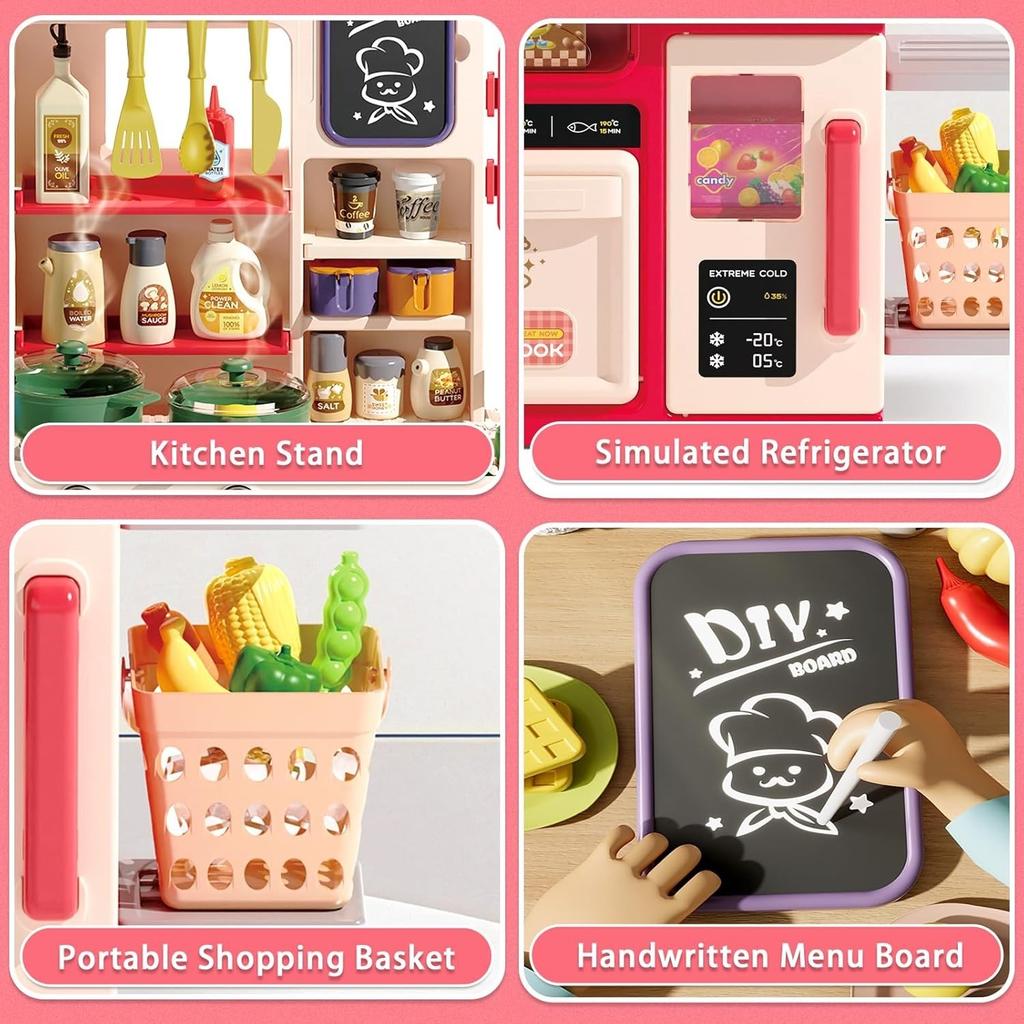 Simulation Kitchen Toys For Kids Play House Cooking Food Tableware Set Toddler Role Play Educational Kitchen Utensils Gift