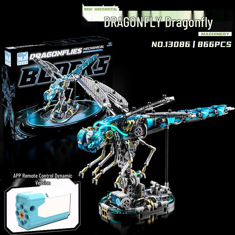 MeiJi 13059 Tier-Modellbausteine: Mechanisches Wal, Hai, Dinosaurier, Papagei, Gottesanbeterin Steckbausatz Spielzeug