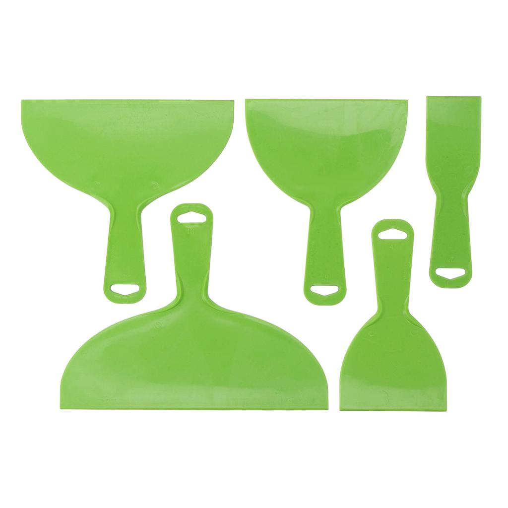 5PCS Plastic Putty Scrapers Flexible Spatula Set Multipurpose Paint Scraper Tool for Painting