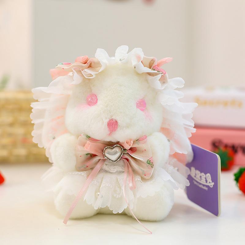Super Cute Lolita Rabbit Plush Pendant for Best Friend Birthday Gift Sakura Rabbit Confession Doll Backpack Hanging Decoration
