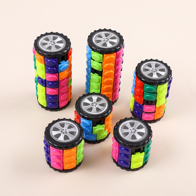 Creative 3D Interest Rotating Sliding Magic Cube Color Desk  Decompression Puzzle  Child Puzzle Toy Parent-Child Prop Gift