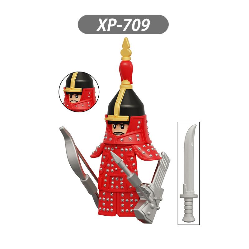 

1pcs Creative Ancient Chinese Court Guards Character Action Figure Building Blocks Accessories Model Bricks Toys For Children
