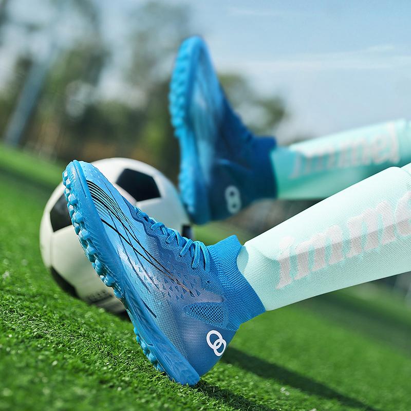 New Men's High Top Soccer Shoes High Quality Professional Training Football Boots Outdoor Grass Durable Soccer Shoes Sneakers
