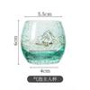 Crystal Glass Tea Cup with Hand-Painted Landscape, Personal Gongfu Tea  & Sake Cup - Artistic, Elegant, Durable, Heat Resistant