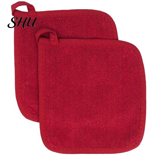 Baking Tools 2Pcs Mittens Breathable Anti-scalding Cotton Non-slip Potholder Oven Gloves for Daily Use Mitts