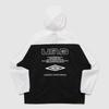 Umbro Ultra Lightweight Hooded Packable Windbreaker Jacket Ur124sjk32 Blk