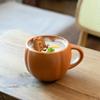 450ml Pumpkin Cup Halloween Creative Ceramic Breakfast Yogurt Cup Retro Style Durable Enamel with Handle Cups Milk Coffee Mug