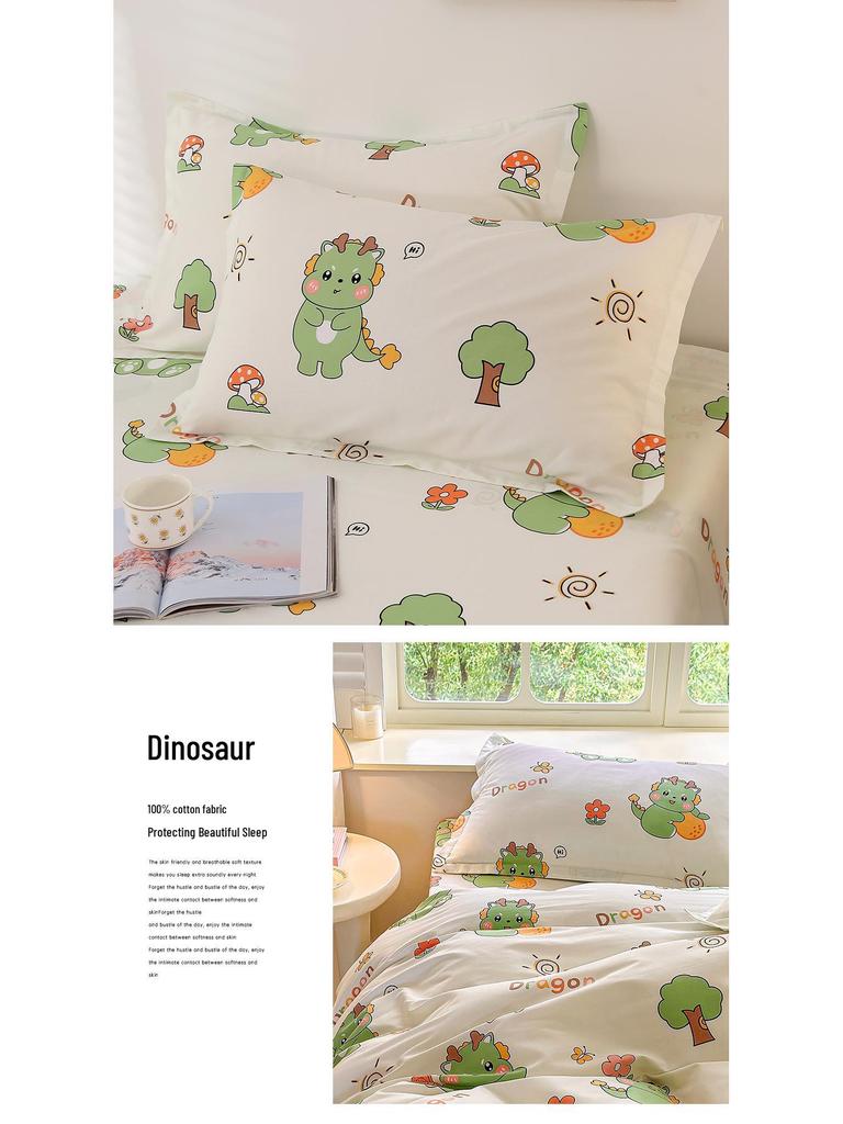 2025 New Style Pure Cotton Pillowcase Set: Simple Twill 48x74 Household Cover (Set of 2)