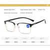 Vintage Fashion Myopia Glasses Metal Half Frame Near Sight Clear Eyeglasses Unisex Blue Light Blocking Minus Diopters Eyewear