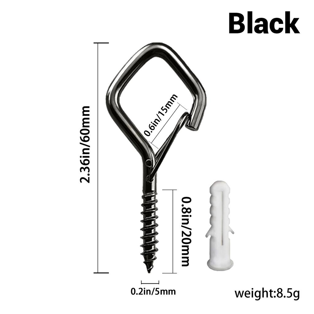 5-60Pcs Square Snap Safety Hooks Multiple Color Hook Sturdy Anti-Drop Hanging For Fixing String Lights Hanging Potted Plants