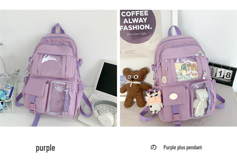 Přeshraniční Korejský Harajuku Kreslený Batoh - Velká Kapacita pro Středoškoláky & Žáky Základních Škol