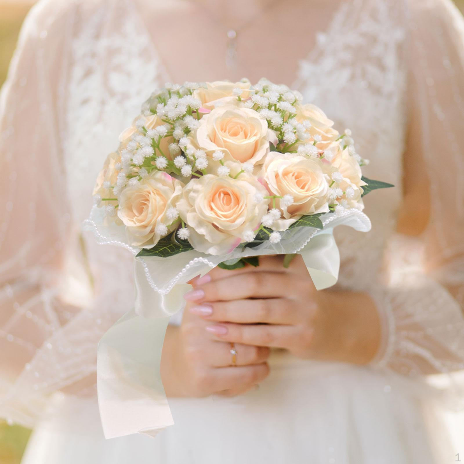 

Свадебный букет для невесты, свадебные 8-дюймовые центральные украшения, держащие цветы для вечеринки шампанского