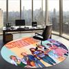 Stranger Things (14) Round Office Rug Decorative Floor Rug for Office Bedroom Living Room and Home Space