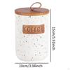 Airtight Ceramic Canister with Wooden Lid for Kitchen And Pantry