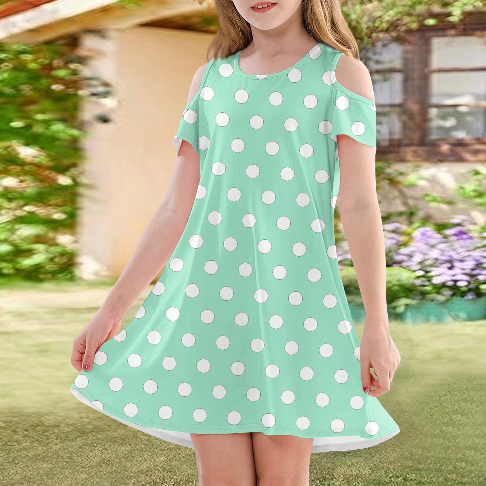 Girls  A-Line Dress -Summer Sleeveless Casual Sundress Toddler Dress 140