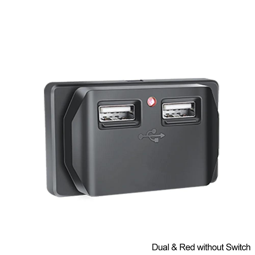 Car QC 3.0 USB PD Type C Fast Charger Socket 12V-24V with Switch LED Light Power Outlet Quick Charge for Motorcycle RV Boa